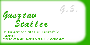 gusztav staller business card